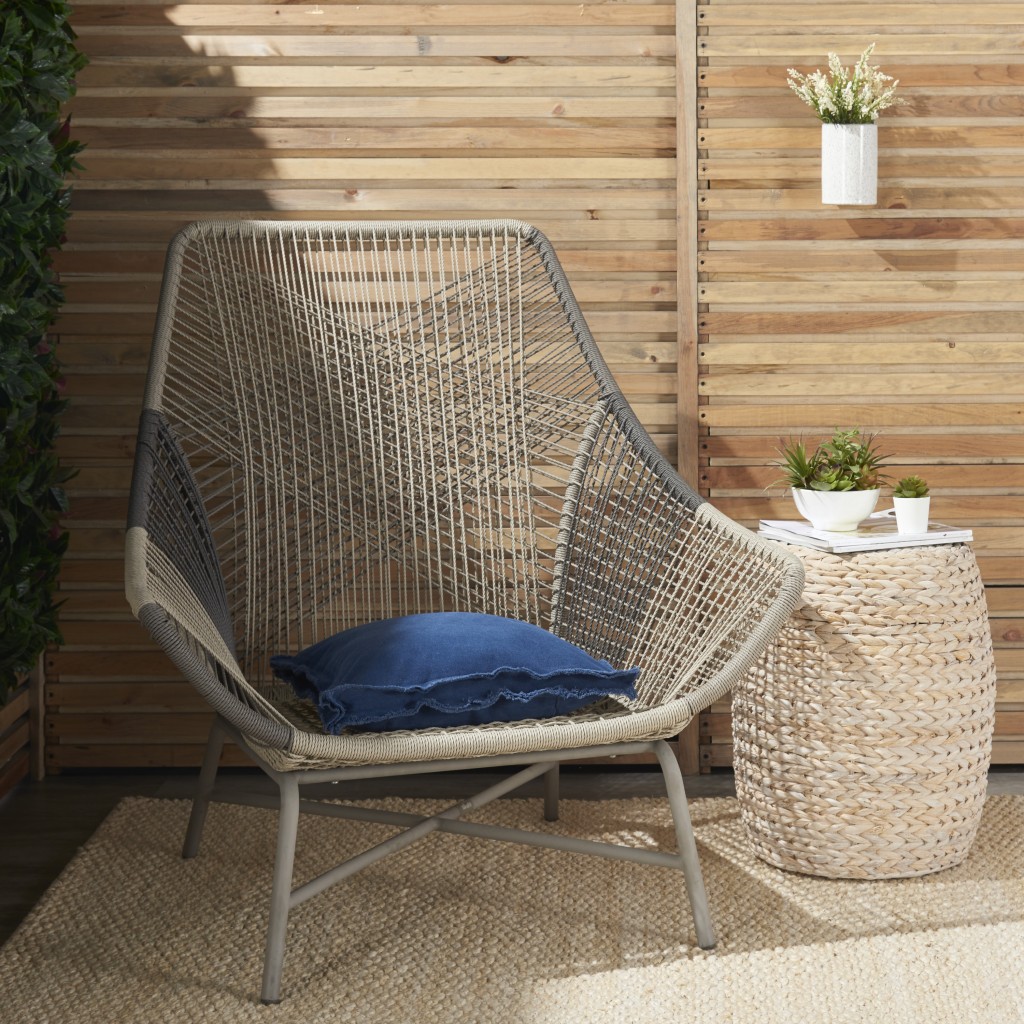 18" Boho Navy Blue Frayed Edge Canvas Throw Pillow - Image 3