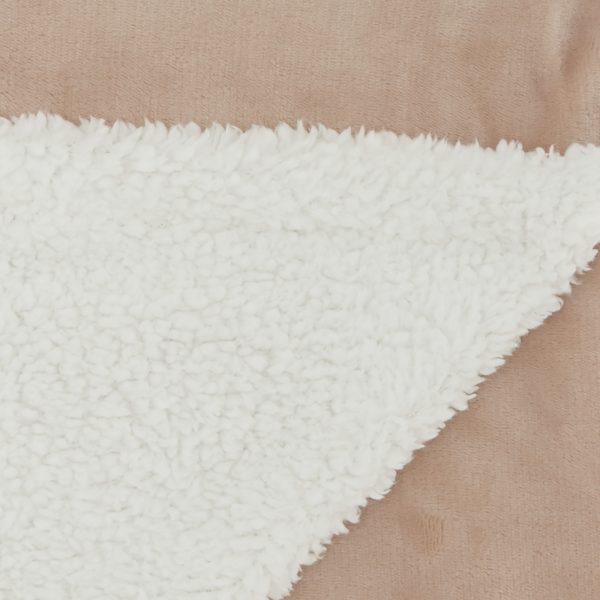 Boho Blush Pink Fleece and Sherpa Accent Throw - Image 2