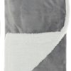Boho Light Gray Fleece and Sherpa Accent Throw - Image 3