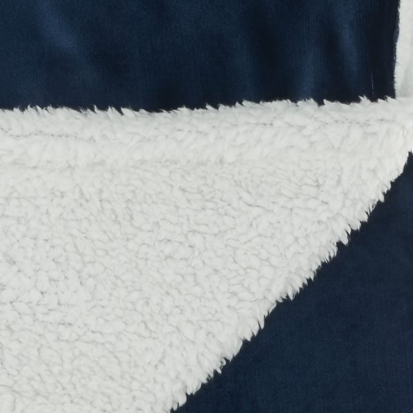 Boho Light Gray Fleece and Sherpa Accent Throw - Image 2