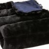 Premier Luxury Onyx Stripe Faux Fur Throw Blanket