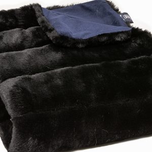 Premier Luxury Onyx Stripe Faux Fur Throw Blanket