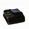 Premier Luxury Onyx Stripe Faux Fur Throw Blanket - Image 3