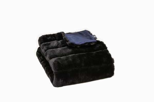 Premier Luxury Onyx Stripe Faux Fur Throw Blanket - Image 3