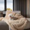 Chunky Flokati Faux Wool Off White Throw Blanket - Image 4