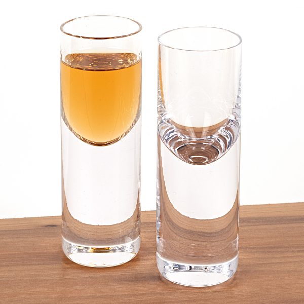 Set of 2 Mouth Blown Crystal Long Shot Glasses - Image 2