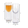 Set of 2 Mouth Blown Crystal Long Shot Glasses - Image 4