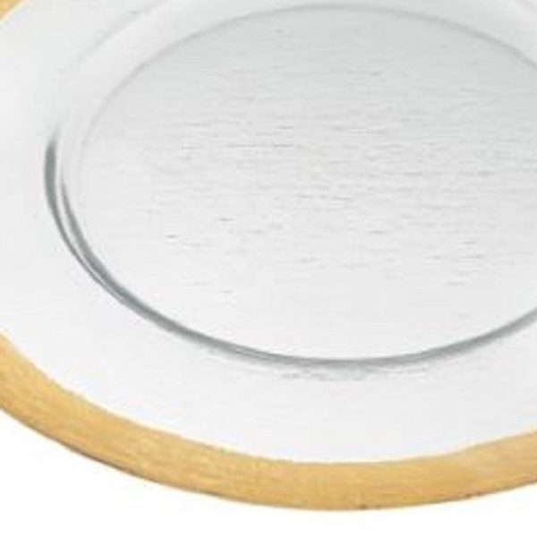 Round Gold Border Glass Charger Plate - Image 4
