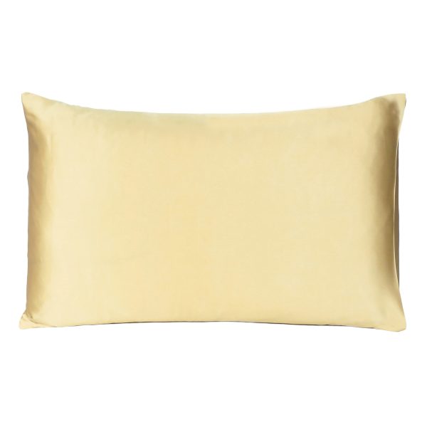 Gold Dreamy Set of 2 Silky Satin King Pillowcases - Image 3