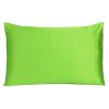 Bright Green Dreamy Set of 2 Silky Satin King Pillowcases - Image 3