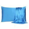 Bright Blue Dreamy Set of 2 Silky Satin King Pillowcases - Image 2