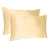 Pale Peach Dreamy Set of 2 Silky Satin King Pillowcases