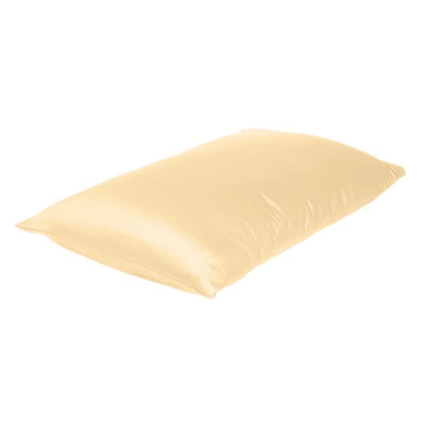Pale Peach Dreamy Set of 2 Silky Satin King Pillowcases - Image 4