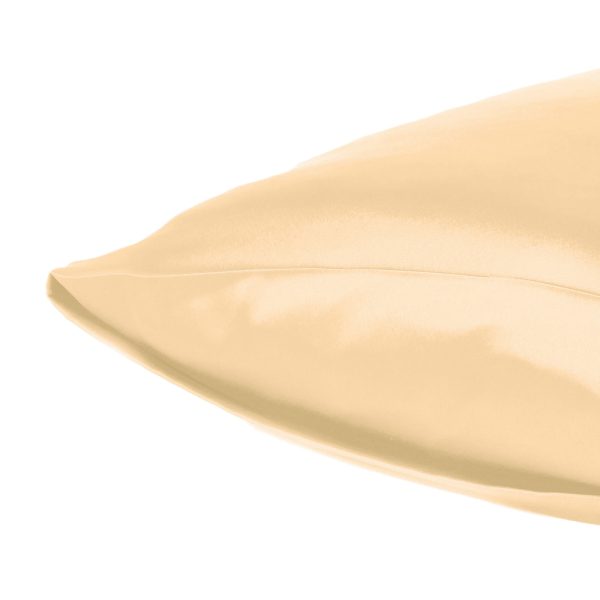 Pale Peach Dreamy Set of 2 Silky Satin King Pillowcases - Image 5