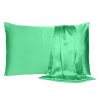 Green Dreamy Set of 2 Silky Satin King Pillowcases - Image 2