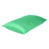 Green Dreamy Set of 2 Silky Satin King Pillowcases - Image 4