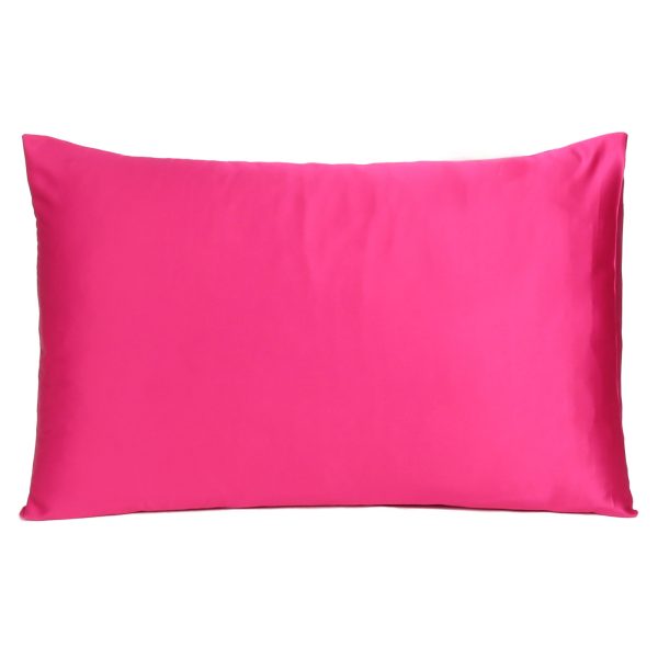 Fuchsia Dreamy Set of 2 Silky Satin King Pillowcases - Image 3