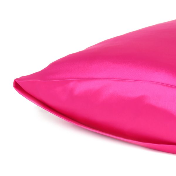 Fuchsia Dreamy Set of 2 Silky Satin King Pillowcases - Image 5