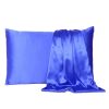 Royal Blue Dreamy Set of 2 Silky Satin King Pillowcases - Image 2
