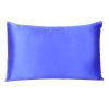 Royal Blue Dreamy Set of 2 Silky Satin King Pillowcases - Image 3