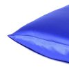 Royal Blue Dreamy Set of 2 Silky Satin King Pillowcases - Image 5
