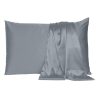 Dark Gray Dreamy Set of 2 Silky Satin King Pillowcases - Image 2