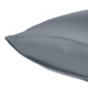 Dark Gray Dreamy Set of 2 Silky Satin King Pillowcases - Image 5