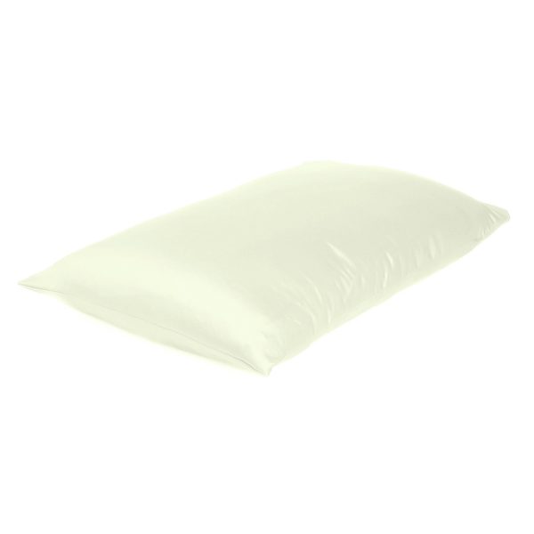 Ivory Dreamy Set of 2 Silky Satin King Pillowcases - Image 4