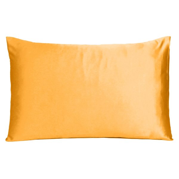 Apricot Dreamy Set of 2 Silky Satin Standard Pillowcases - Image 3