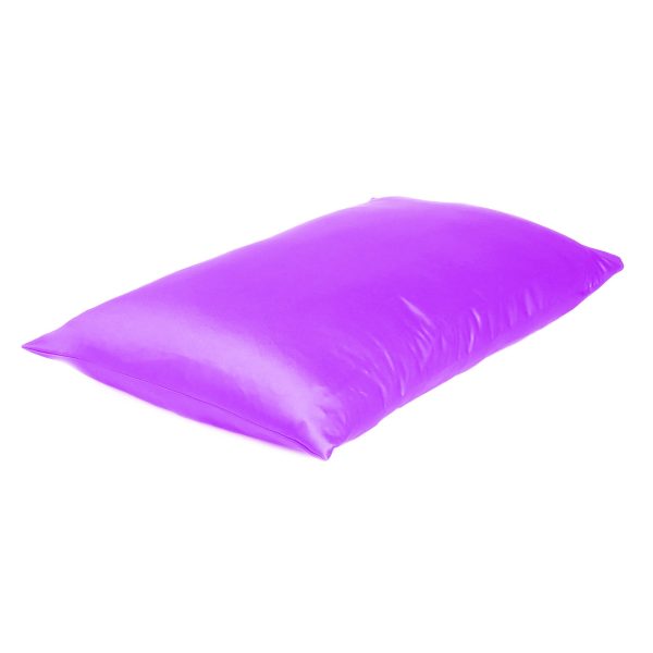 Violet Dreamy Set of 2 Silky Satin Standard Pillowcases - Image 4