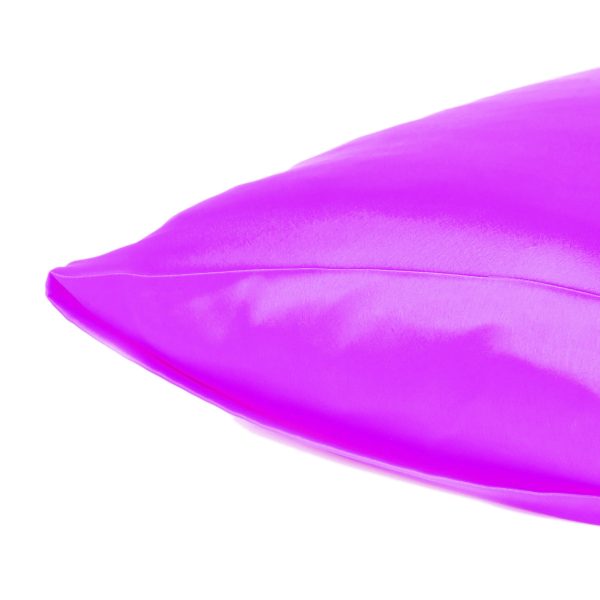 Violet Dreamy Set of 2 Silky Satin Standard Pillowcases - Image 5