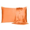 Orange Dreamy Set of 2 Silky Satin Standard Pillowcases - Image 2