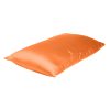Orange Dreamy Set of 2 Silky Satin Standard Pillowcases - Image 4