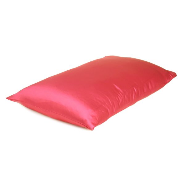 Poppy Red Dreamy Set of 2 Silky Satin Standard Pillowcases - Image 4