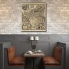 16" x 20" Vintage 1562 Map of Early Americas Wall Art - Image 3
