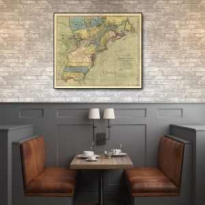 20" x 24" Vintage 1771  Map of North America Wall Art