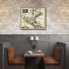16" x 20" Vintage 1652 Map of Early North America Wall Art - Image 3