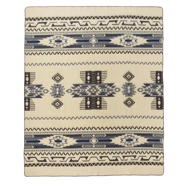 Ultra Soft Blue Tone Southwest Handmade Blanket - Image 3