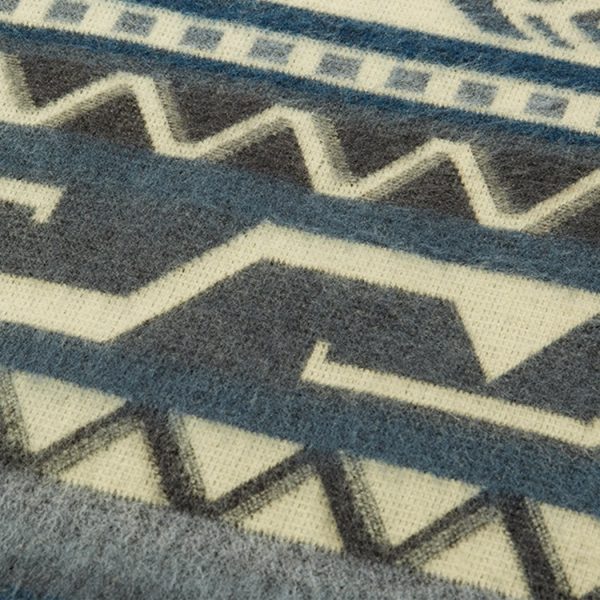 Ultra Soft Blue Tone Southwest Handmade Blanket - Image 5