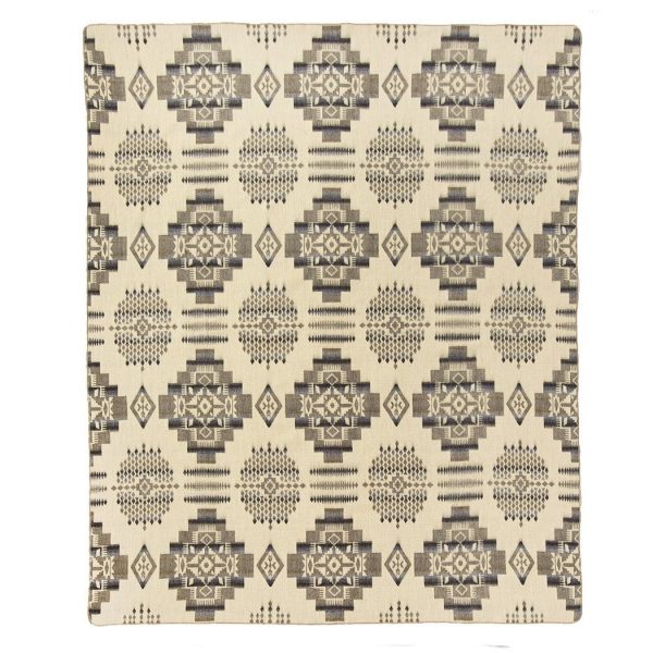 Ultra Soft Light Gray Southwest Handmade Blanket - Image 2