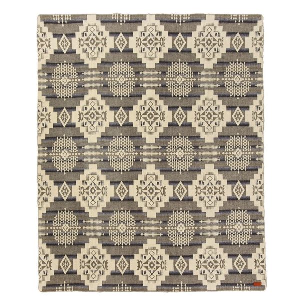 Ultra Soft Light Gray Southwest Handmade Blanket - Image 3