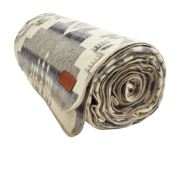 Ultra Soft Light Gray Southwest Handmade Blanket - Image 4
