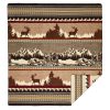 Ultra Soft Bear and Deer Lodge Handmade Blanket - Image 2