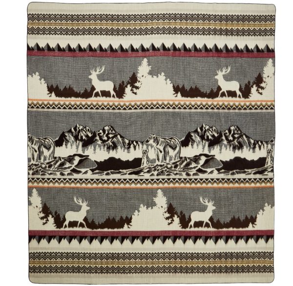 Ultra Soft Bear and Deer Lodge Handmade Blanket - Image 3