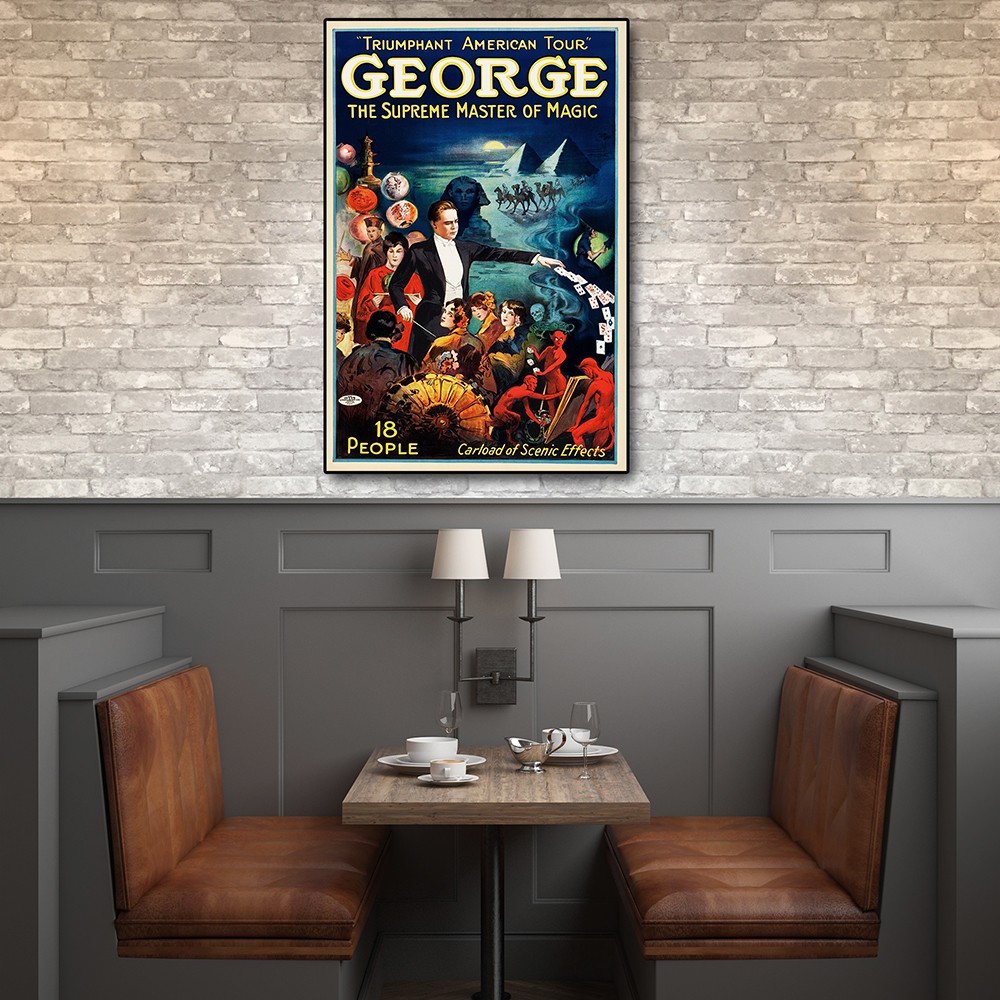 36" x 54" George the Supreme Master Vintage Magic Poster Wall Art