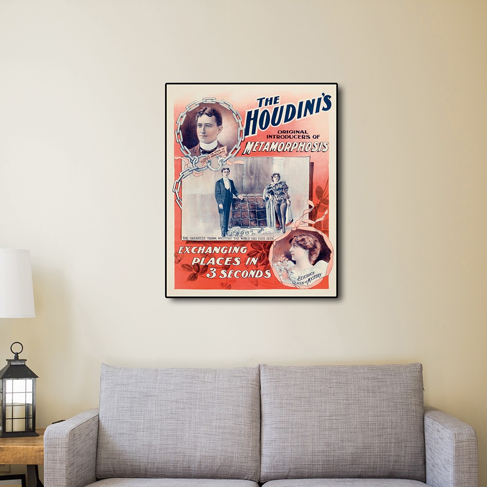 24" x 32" The Houdini's Metamorphosis Vintage Magic Poster Wall Art - Image 2
