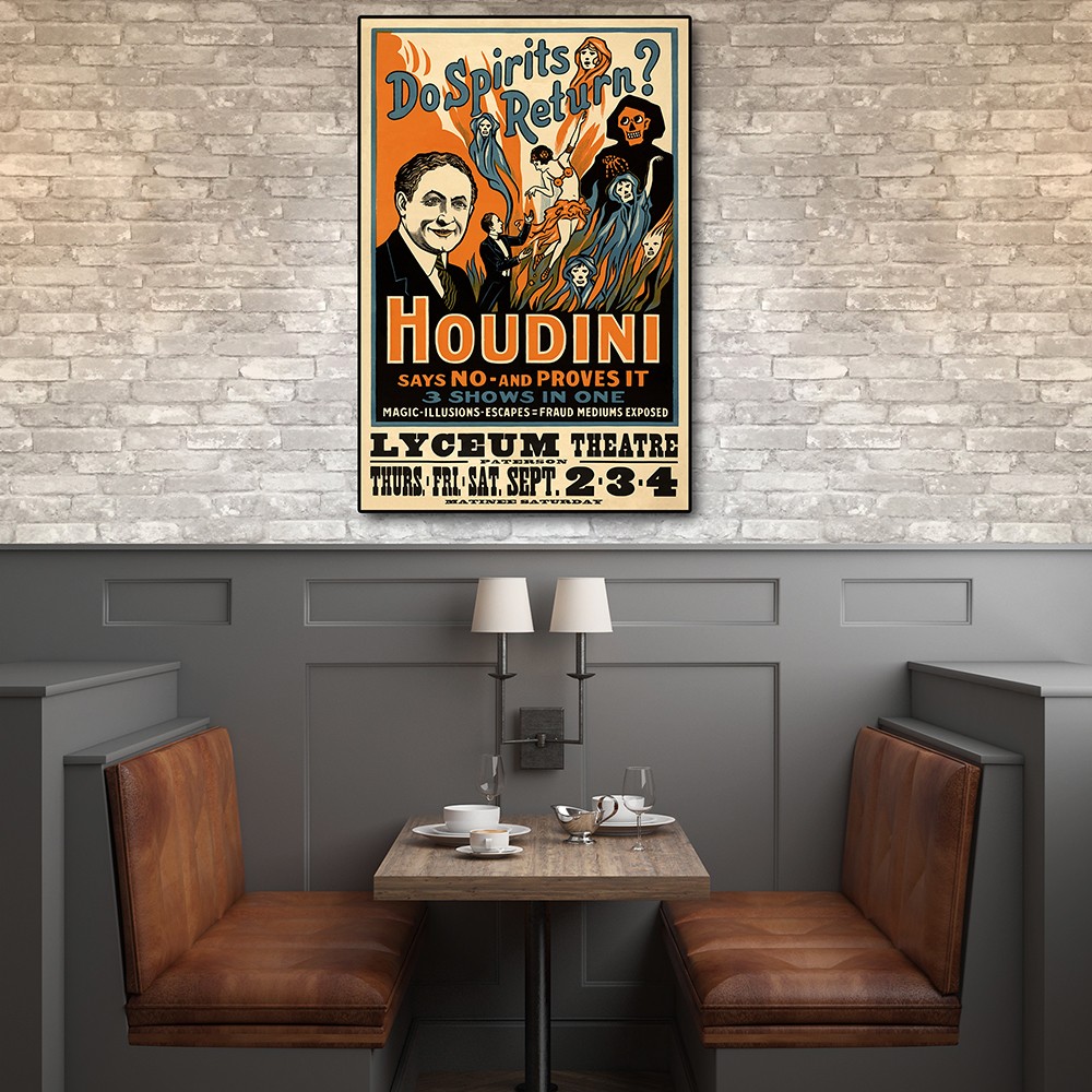 12" x 18" Houdini Spirits Vintage Magic Poster Wall Art - Image 2