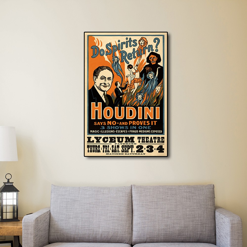 12" x 18" Houdini Spirits Vintage Magic Poster Wall Art - Image 3