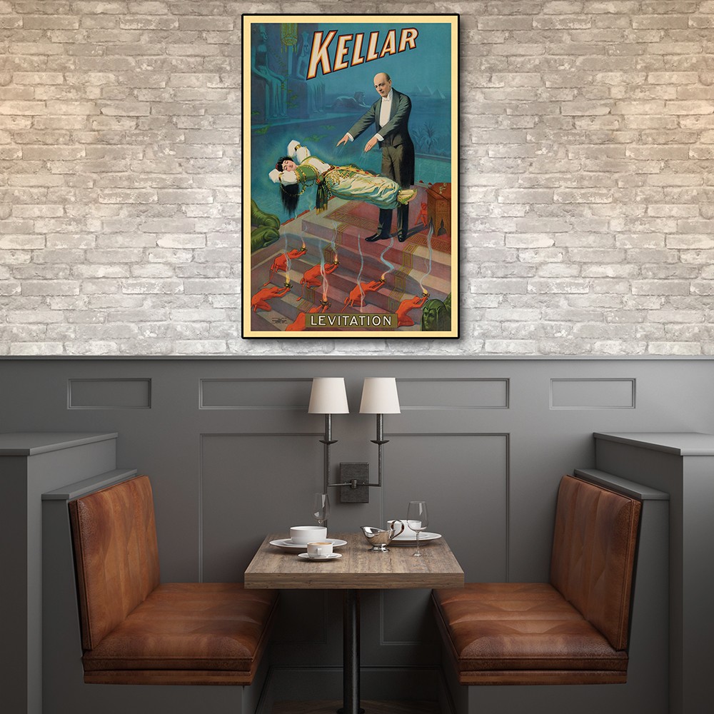 24" x 36" Kellar Levitation Vintage Magic Poster Wall Art - Image 3