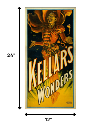 12" x 24" Keller's Wonders Vintage Magic Poster Wall Art - Image 4